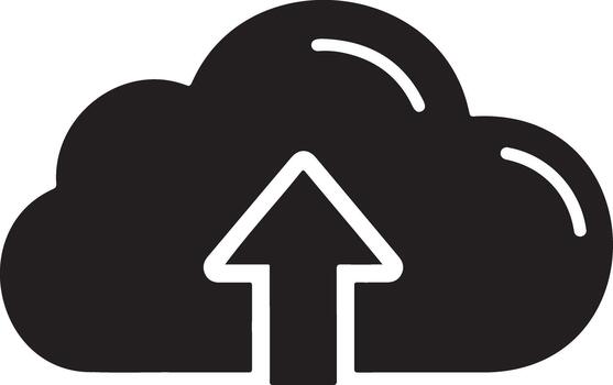 Cloud computing data storage upload concept vector