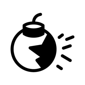 explosive explode explosion dangerous caution Icon vector