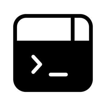 terminal system command console coding Icon vector