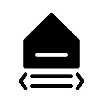 width icon arrow thin Icon vector