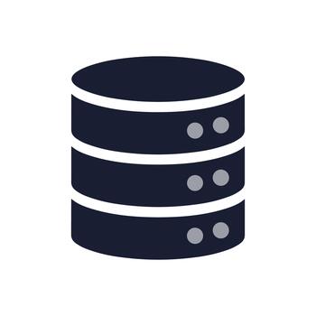 Simple Flat Database Server Stack Storage Technology Data Icon vector