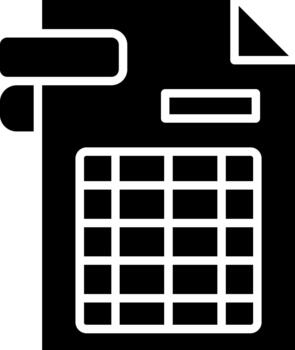 Spreadsheet Data Table excel sheet vector