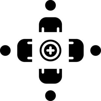 Solid black glyph vector