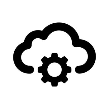 Cloud Computing Settings Management Icon for Technology Services vector