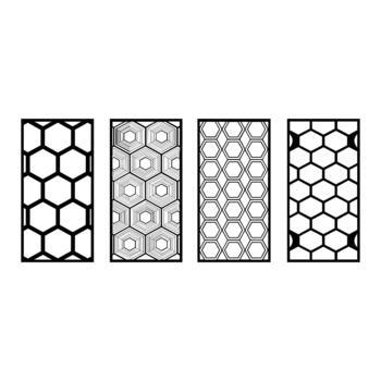 Decorative CNC Cut Wall Pattern Bundle vector