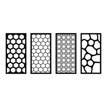Decorative Geometric Wall Panel Set vector