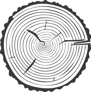 Tree Trunk Ring Pattern vector