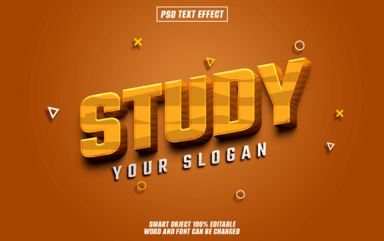 studia il tuo logo con 3d testo su un arancia sfondo psd