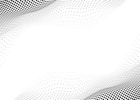 Abstract Halftone Dot Wave Pattern Background vector