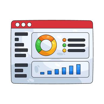 Data Analysis Dashboard vector