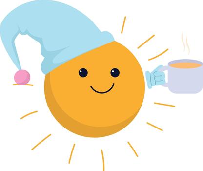 Sleep Time Element. vector