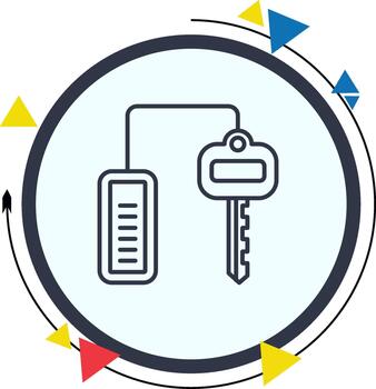 Composite Key Balanced Sharp Digital Layout vector