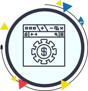 Web Development Creative Bold Interface Design Element vector