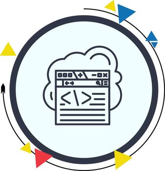 Cloud Coding Dynamic High Resolution Artwork vector