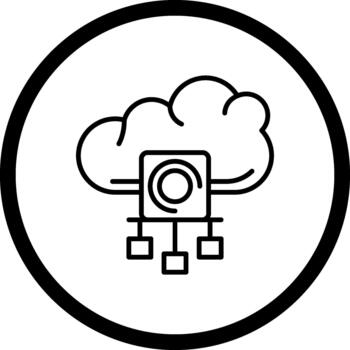 Cloud Sync Balanced User Interface Design vector