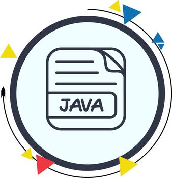 JAVA File Creative Bold Interface Symbol vector