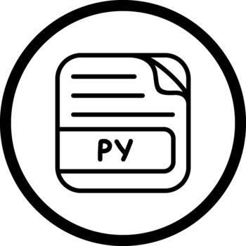 PY File Balanced Modern User Interface vector