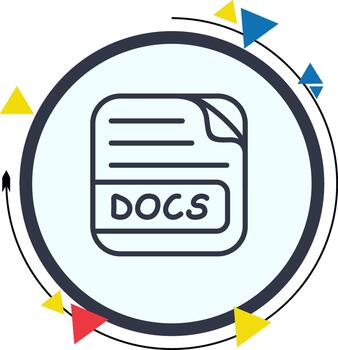 DOCS File Creative Bold Interface Design Element vector