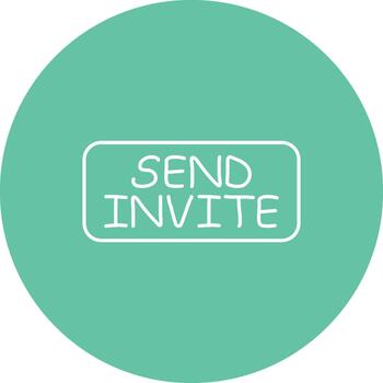 Send Invite Slim Button Creative Bold User Interface Element vector