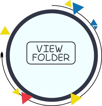 View Folder Slim Button Balanced Smooth User Interface Layout vector