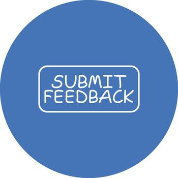 Submit Feedback Slim Button Creative Bold User Interface Element vector