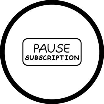 Pause Subscription Slim Button Unique Web Interface Layout vector