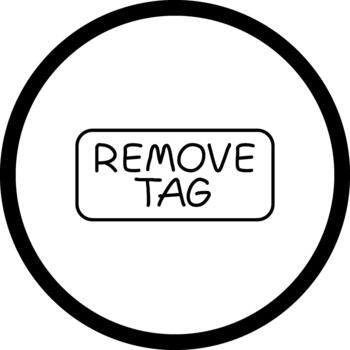 Remove Tag Slim Button Functional Flat Artwork vector