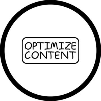 Optimize Content Slim Button Sleek Creative Digital Layout vector