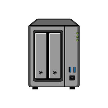 Network attached storage server data backup vector