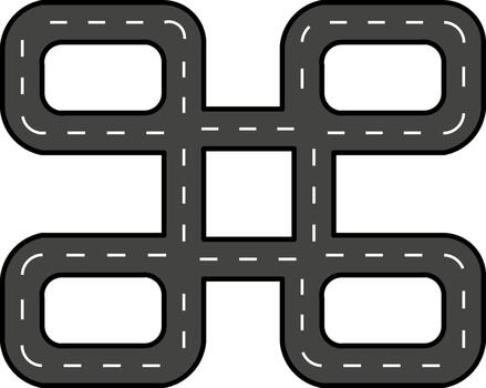 Simple Road Intersection vector
