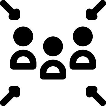 montaje punto sólido línea icono vector