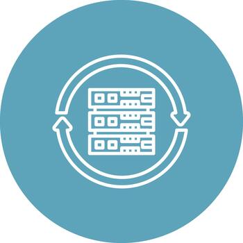sincronización servidor creativo negrita usuario interfaz elemento vector