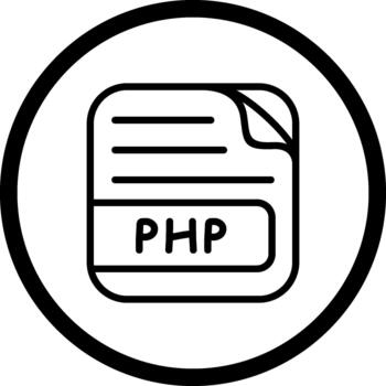 PHP File Dynamic Creative Feature vector