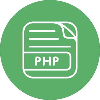 PHP File Professional Minimal User Interface Shape vector