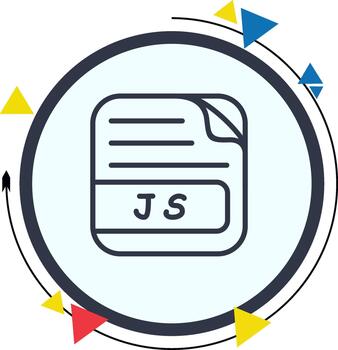 JS File Creative Bold Interface Design Element vector