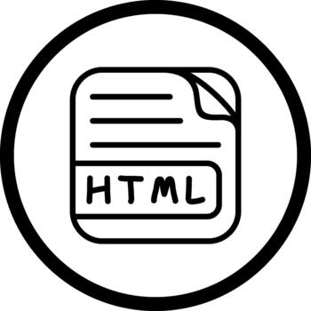 HTML File Stylish Flat Element vector