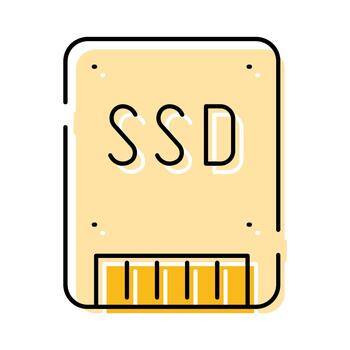 sólido estado conducir datos almacenamiento tecnología informática vector