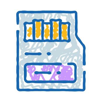 Micro sd storage card data memory electronic device vector