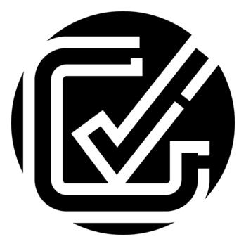 Document validation task complete check mark agreement vector