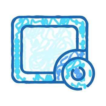 Software program installation disk media concept vector