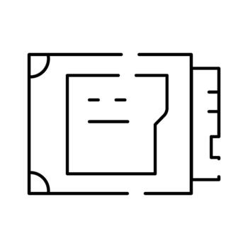 Computer solid state drive ssd component icon vector