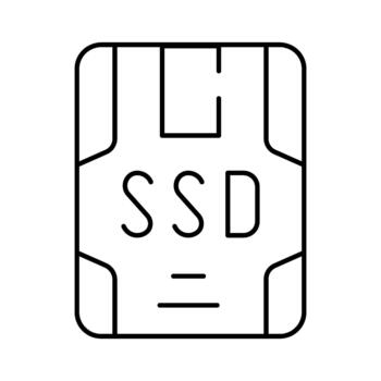 ssd sólido estado conducir datos almacenamiento hardware vector