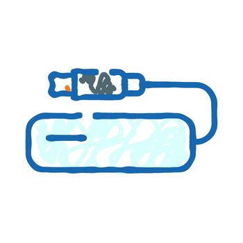 External data storage device connected with cable vector