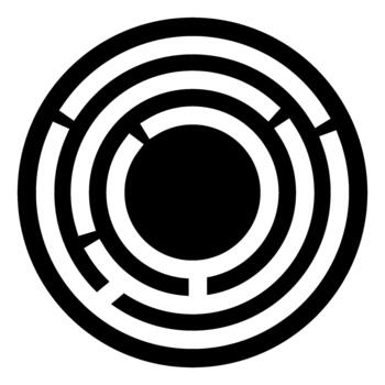 circular laberinto creando un complejo problema resolviendo desafío vector