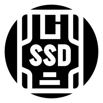 Ssd solid state drive computer hardware icon vector