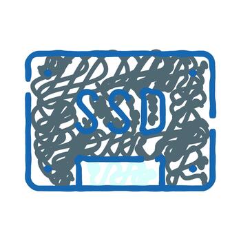 ssd sólido estado conducir datos almacenamiento tecnología icono vector