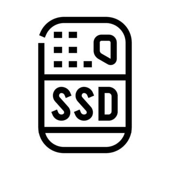 sólido estado conducir datos almacenamiento tecnología icono vector