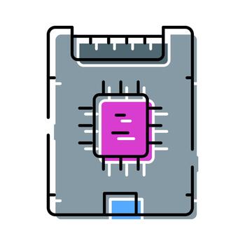 Sd memory card with microchip processor vector