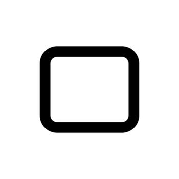 Outline Stroke Square Shape Empty Form Box Interface Element vector