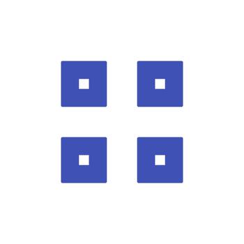 Integrated scanning module solid icon for secure entry vector